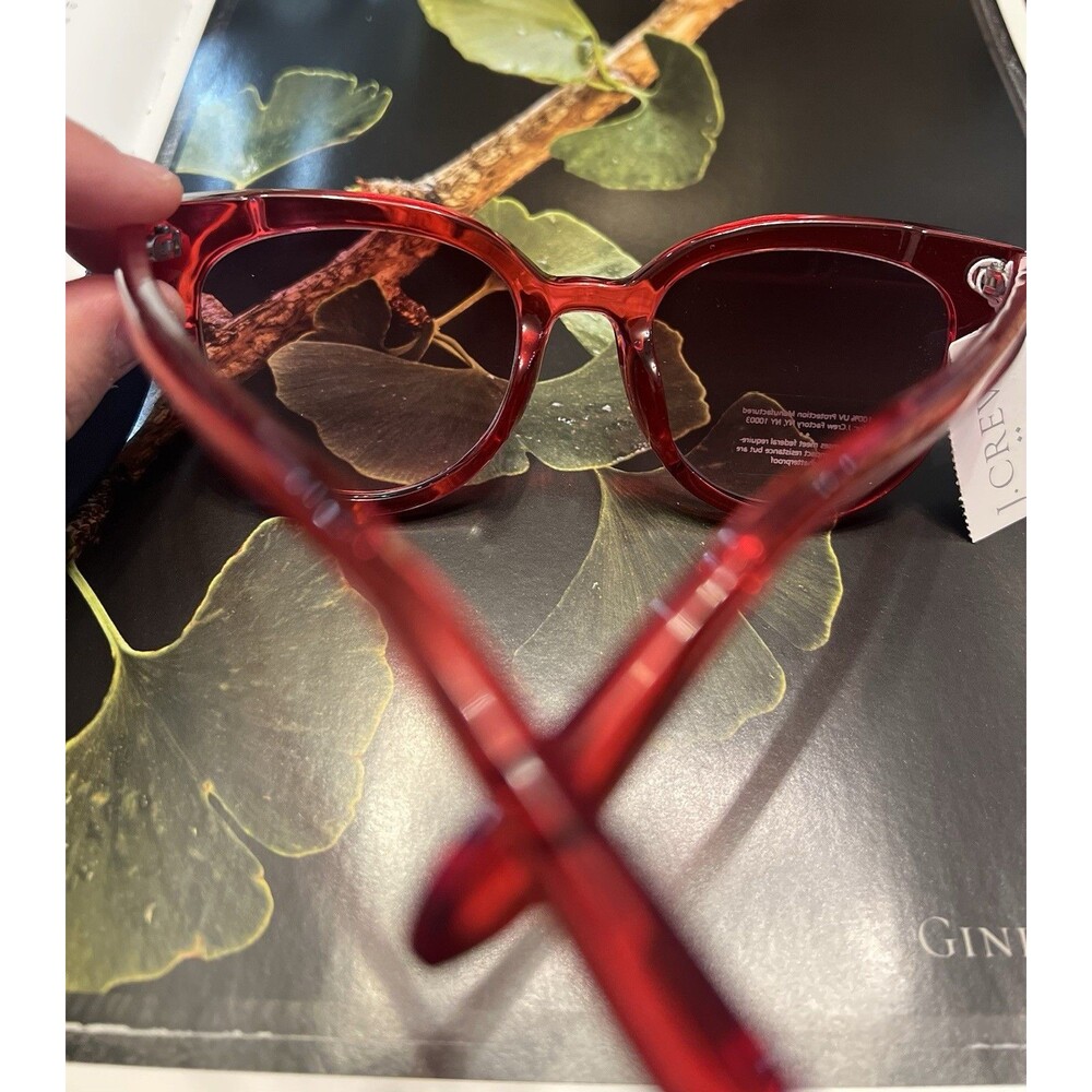 J Crew‎ pink cat eye sunglasses With 100% UV Protection. Comes Cloth Pouch - Picture 4 of 13